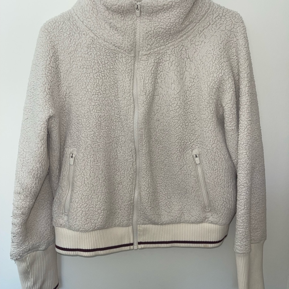 Athleta Off-White Teddy Jacket